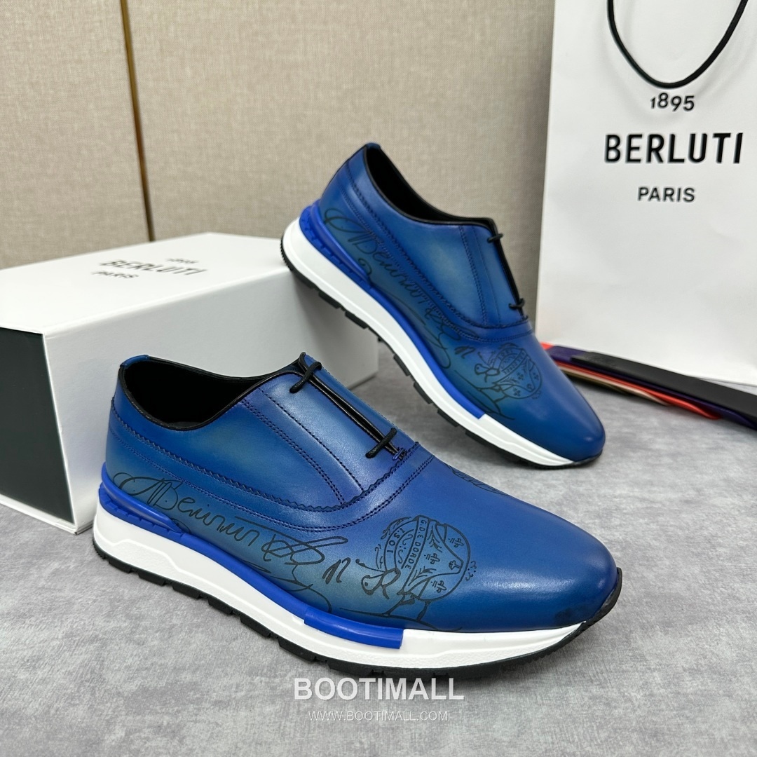 Berluti Fast Track Calfskin Leather Runner Sneakers with Scritto TPU Sole Detail 벨루티 패스트트랙 카프스킨 레더 러너 스니커즈 3.5cm 2