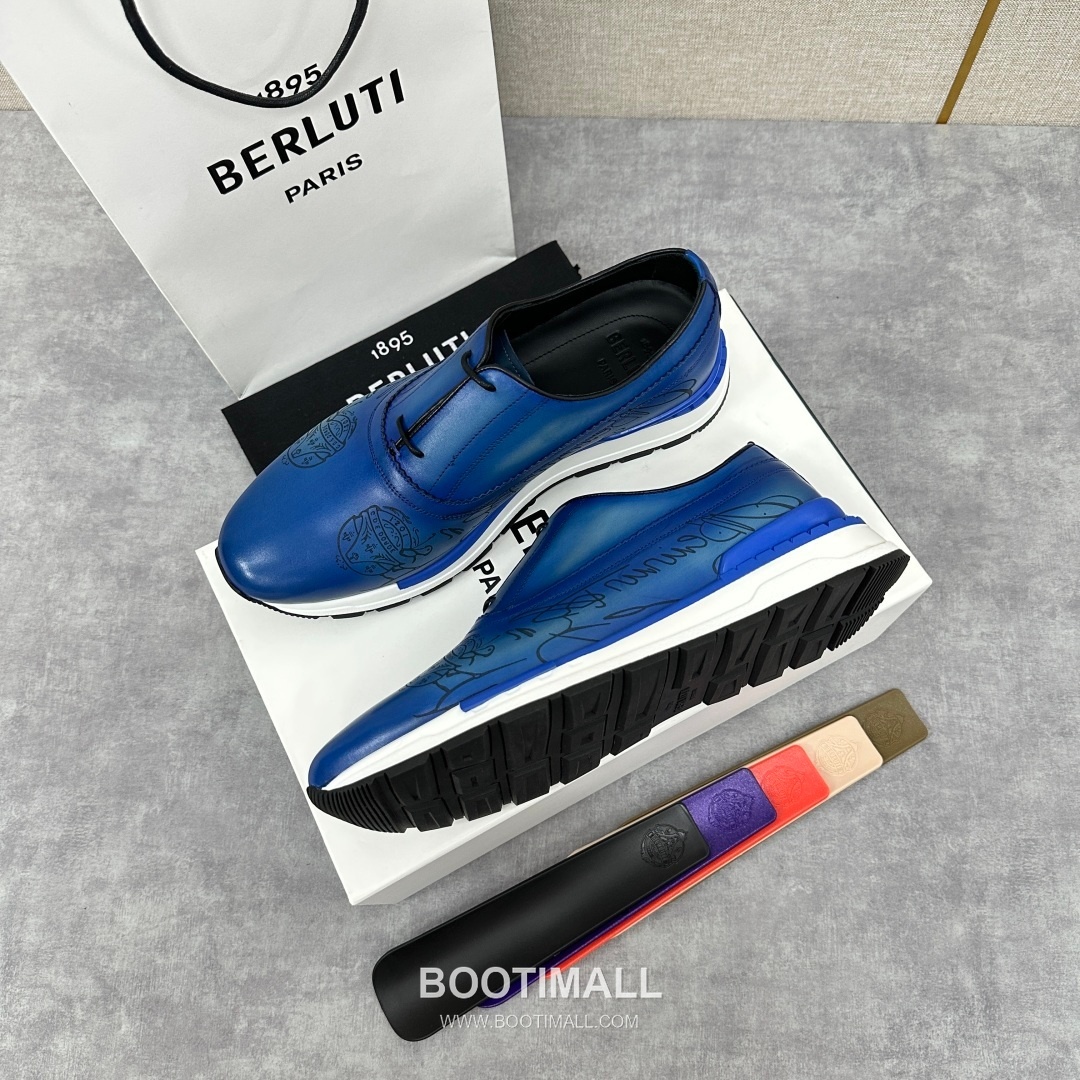 Berluti Fast Track Calfskin Leather Runner Sneakers with Scritto TPU Sole Detail 벨루티 패스트트랙 카프스킨 레더 러너 스니커즈 3.5cm 3