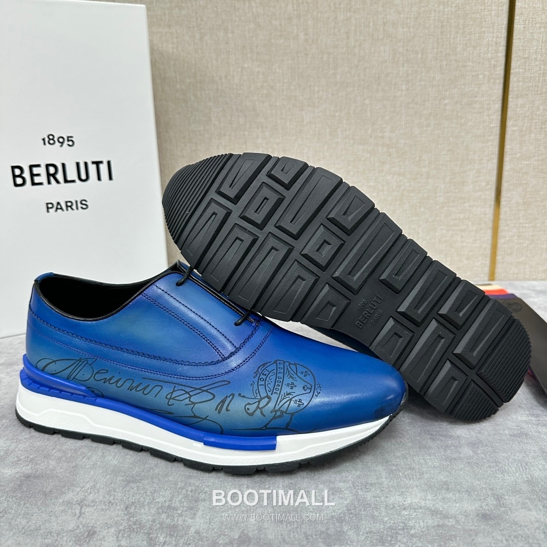 Berluti Fast Track Calfskin Leather Runner Sneakers with Scritto TPU Sole Detail 벨루티 패스트트랙 카프스킨 레더 러너 스니커즈 3.5cm 8