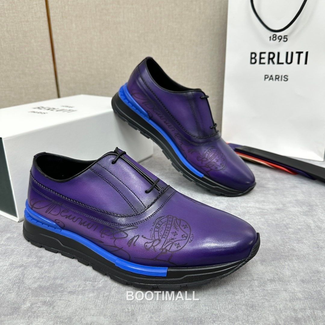 Berluti Fast Track Calfskin Leather Runner Sneakers with Scritto TPU Sole Detail 벨루티 패스트트랙 카프스킨 레더 러너 스니커즈 3.5cm 2