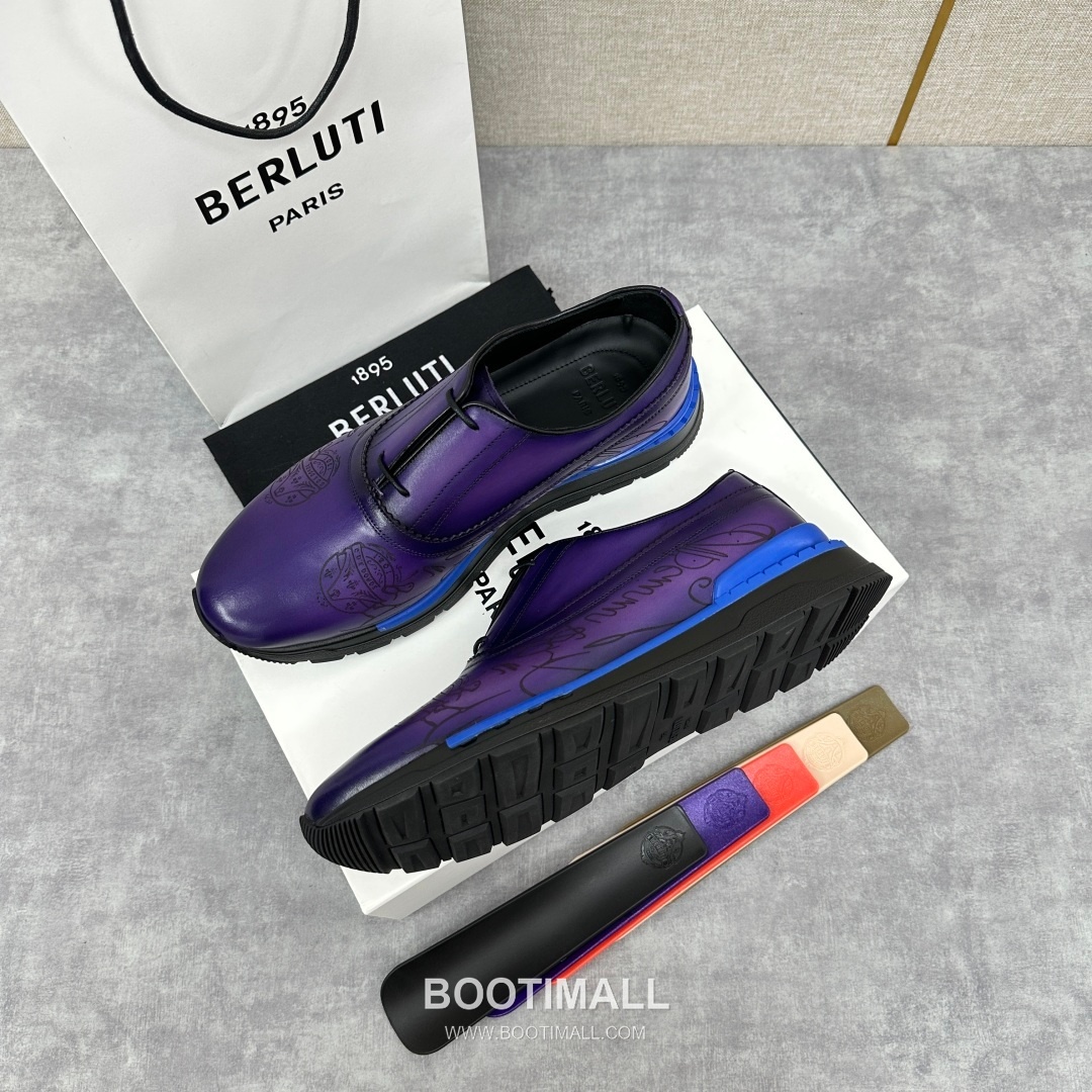 Berluti Fast Track Calfskin Leather Runner Sneakers with Scritto TPU Sole Detail 벨루티 패스트트랙 카프스킨 레더 러너 스니커즈 3.5cm 3