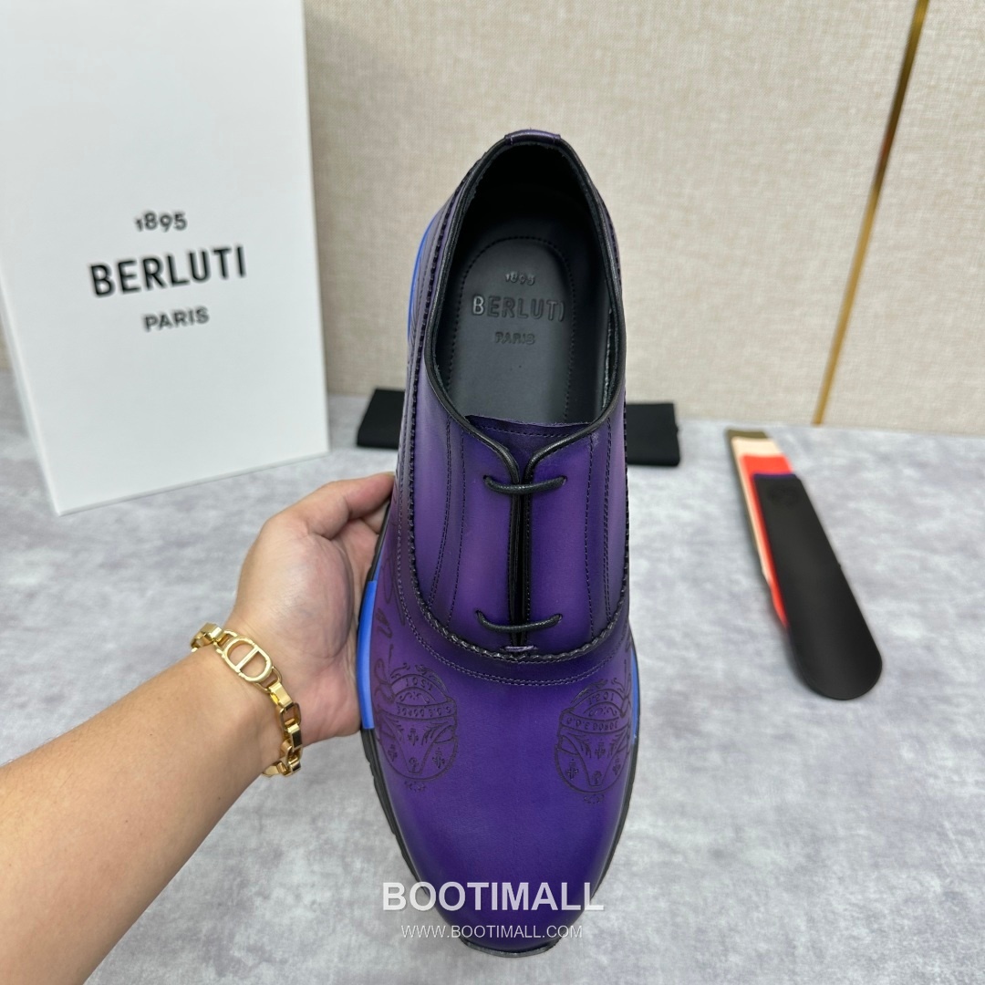 Berluti Fast Track Calfskin Leather Runner Sneakers with Scritto TPU Sole Detail 벨루티 패스트트랙 카프스킨 레더 러너 스니커즈 3.5cm 5