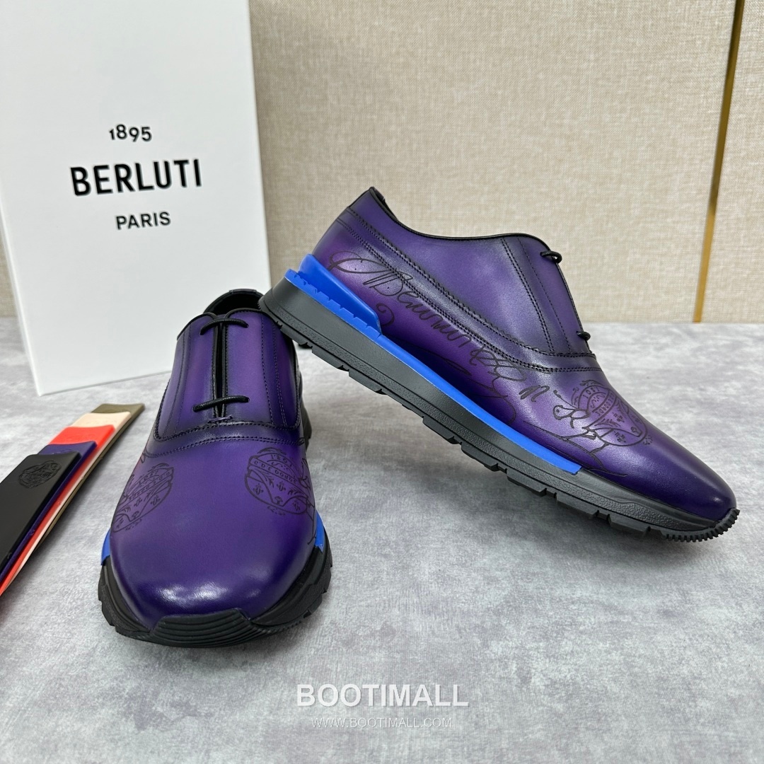 Berluti Fast Track Calfskin Leather Runner Sneakers with Scritto TPU Sole Detail 벨루티 패스트트랙 카프스킨 레더 러너 스니커즈 3.5cm 7