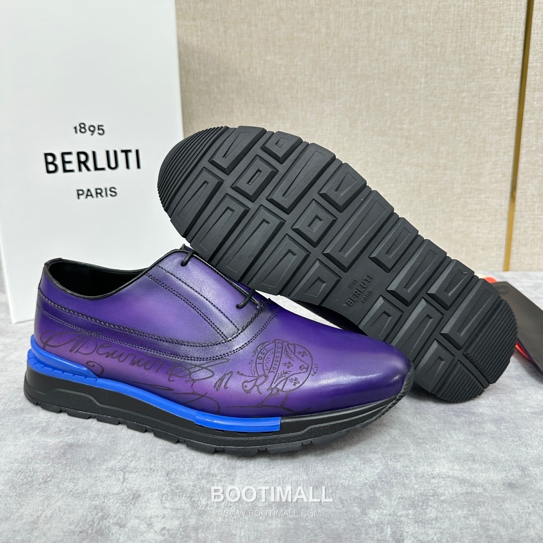 Berluti Fast Track Calfskin Leather Runner Sneakers with Scritto TPU Sole Detail 벨루티 패스트트랙 카프스킨 레더 러너 스니커즈 3.5cm 8