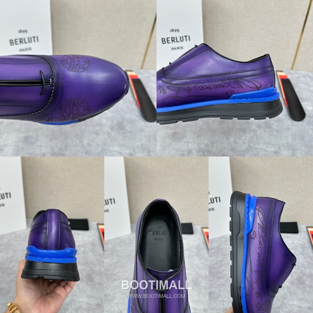 Berluti Fast Track Calfskin Leather Runner Sneakers with Scritto TPU Sole Detail 벨루티 패스트트랙 카프스킨 레더 러너 스니커즈 3.5cm 9