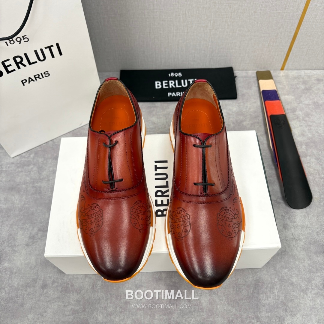 Berluti Fast Track Calfskin Leather Runner Sneakers with Scritto TPU Sole Detail 벨루티 패스트트랙 카프스킨 레더 러너 스니커즈 3.5cm 1
