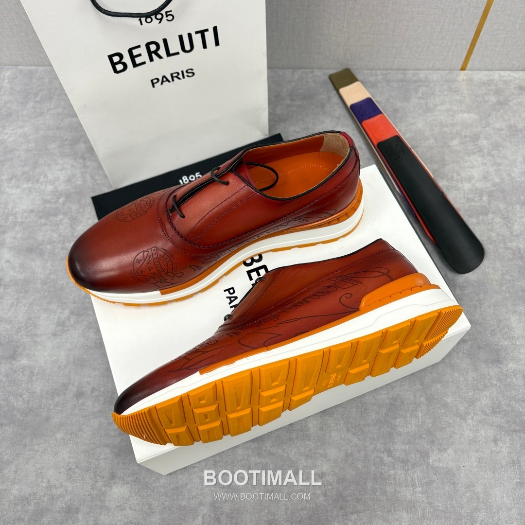 Berluti Fast Track Calfskin Leather Runner Sneakers with Scritto TPU Sole Detail 벨루티 패스트트랙 카프스킨 레더 러너 스니커즈 3.5cm 2
