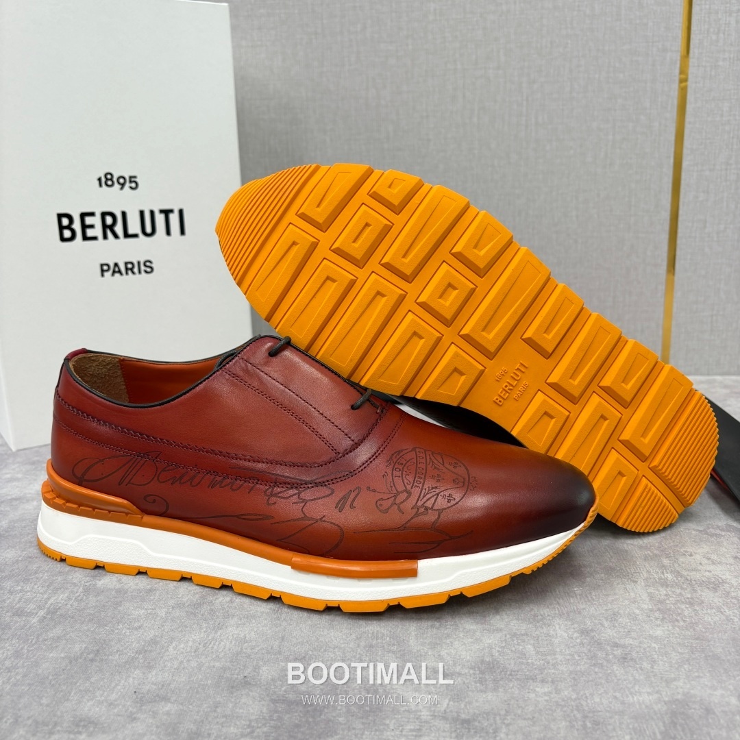 Berluti Fast Track Calfskin Leather Runner Sneakers with Scritto TPU Sole Detail 벨루티 패스트트랙 카프스킨 레더 러너 스니커즈 3.5cm 9