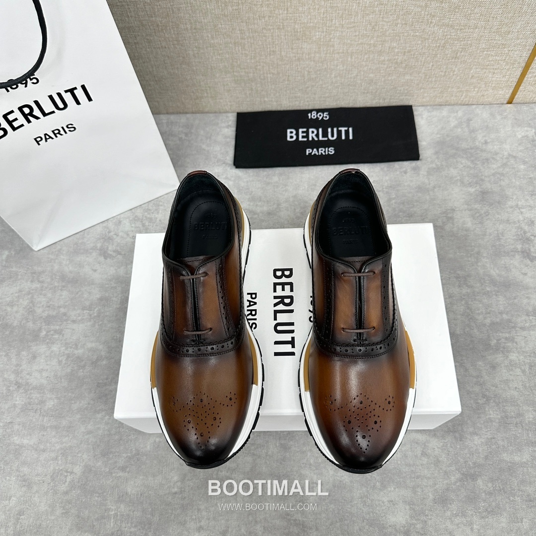 Berluti Fast Track Calfskin Leather Runner Sneakers with Scritto TPU Sole Detail 벨루티 패스트트랙 카프스킨 레더 러너 스니커즈 3.5cm 1