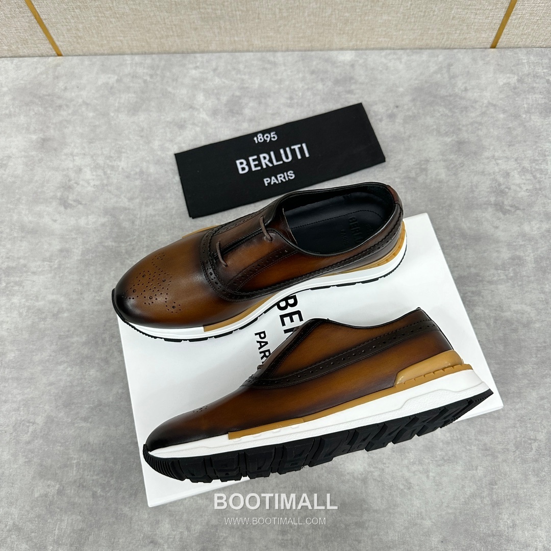 Berluti Fast Track Calfskin Leather Runner Sneakers with Scritto TPU Sole Detail 벨루티 패스트트랙 카프스킨 레더 러너 스니커즈 3.5cm 3