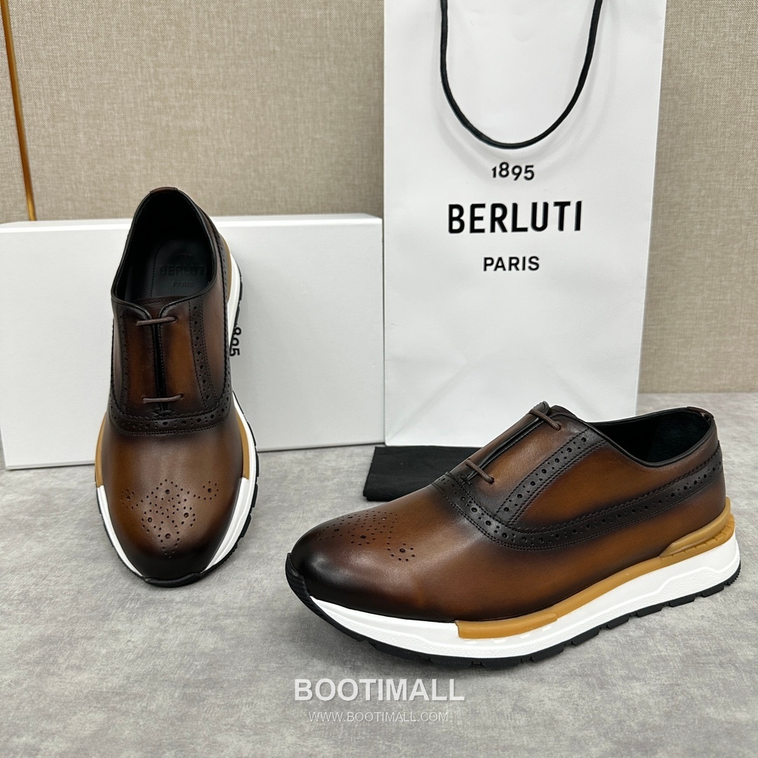 Berluti Fast Track Calfskin Leather Runner Sneakers with Scritto TPU Sole Detail 벨루티 패스트트랙 카프스킨 레더 러너 스니커즈 3.5cm 6