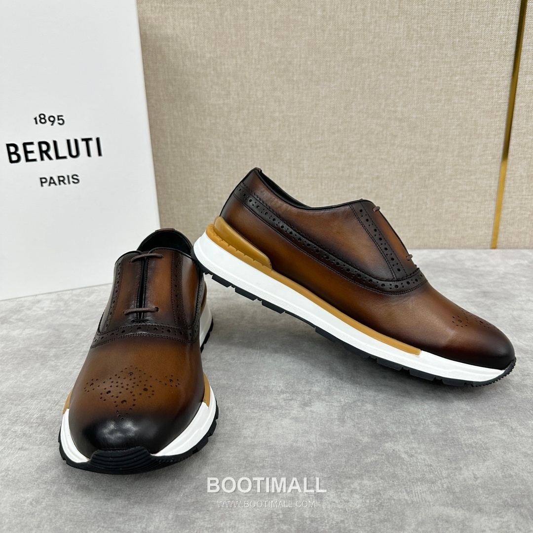 Berluti Fast Track Calfskin Leather Runner Sneakers with Scritto TPU Sole Detail 벨루티 패스트트랙 카프스킨 레더 러너 스니커즈 3.5cm 7