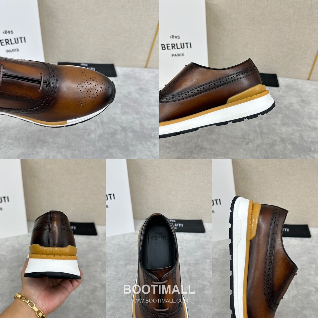 Berluti Fast Track Calfskin Leather Runner Sneakers with Scritto TPU Sole Detail 벨루티 패스트트랙 카프스킨 레더 러너 스니커즈 3.5cm 9