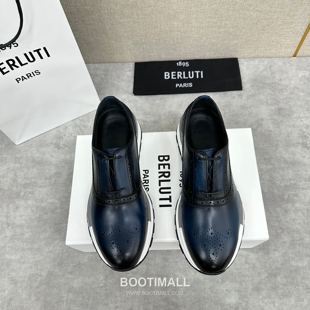 Berluti Fast Track Calfskin Leather Runner Sneakers with Scritto TPU Sole Detail 벨루티 패스트트랙 카프스킨 레더 러너 스니커즈 3.5cm 1