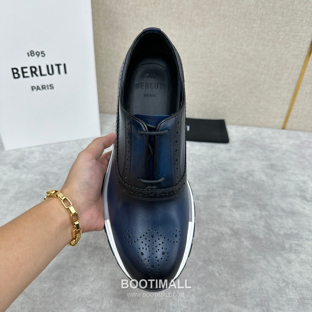 Berluti Fast Track Calfskin Leather Runner Sneakers with Scritto TPU Sole Detail 벨루티 패스트트랙 카프스킨 레더 러너 스니커즈 3.5cm 5