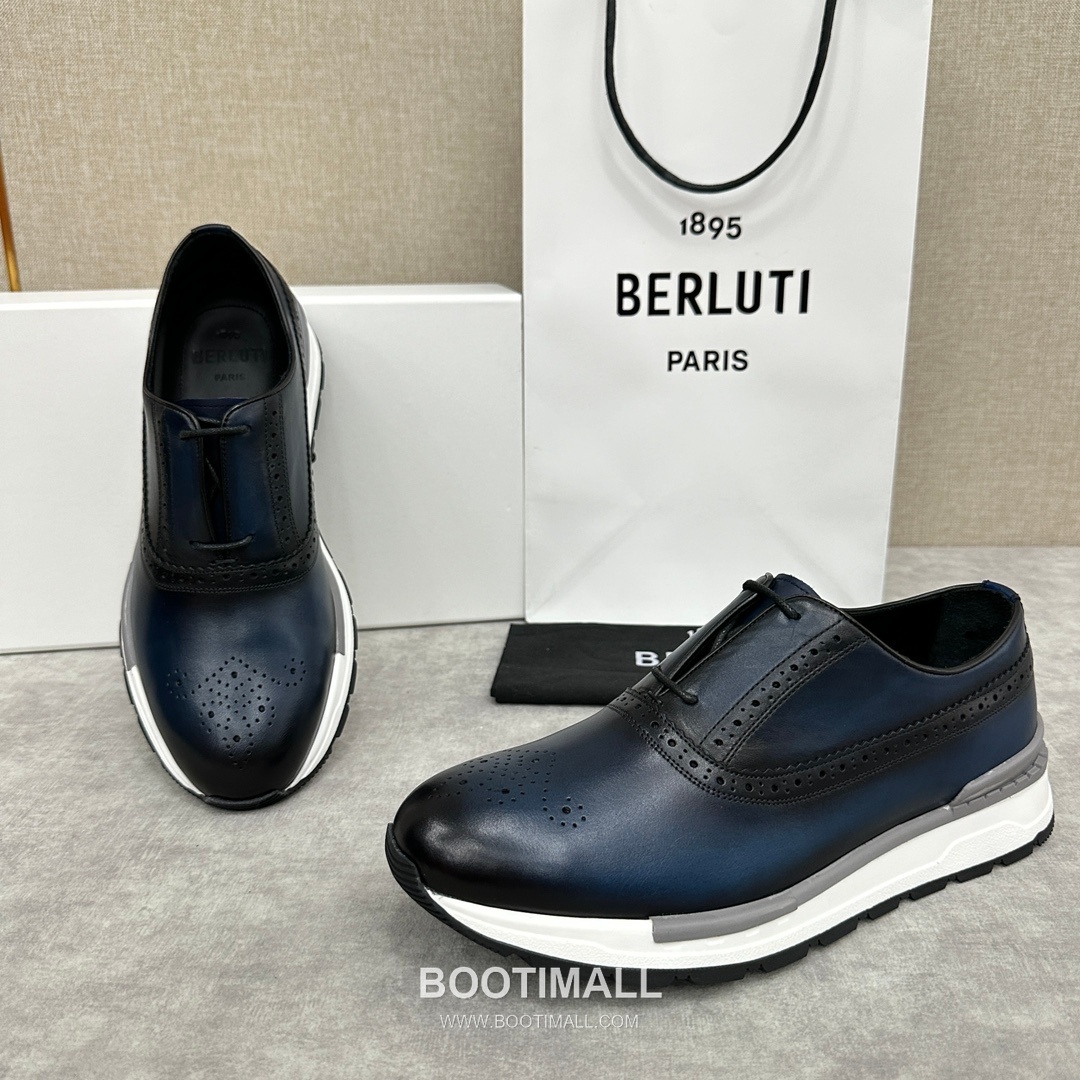 Berluti Fast Track Calfskin Leather Runner Sneakers with Scritto TPU Sole Detail 벨루티 패스트트랙 카프스킨 레더 러너 스니커즈 3.5cm 6