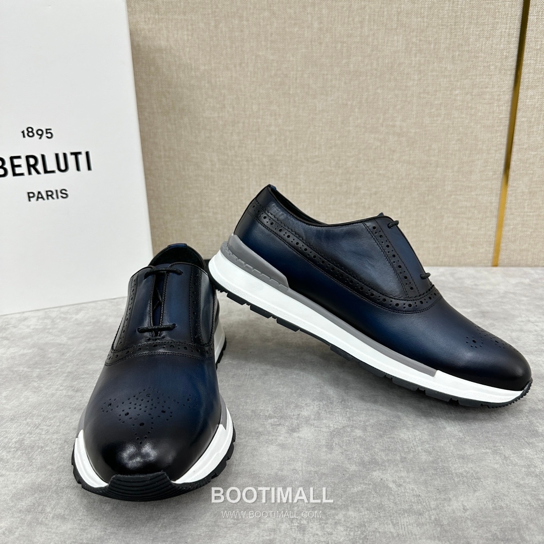 Berluti Fast Track Calfskin Leather Runner Sneakers with Scritto TPU Sole Detail 벨루티 패스트트랙 카프스킨 레더 러너 스니커즈 3.5cm 7