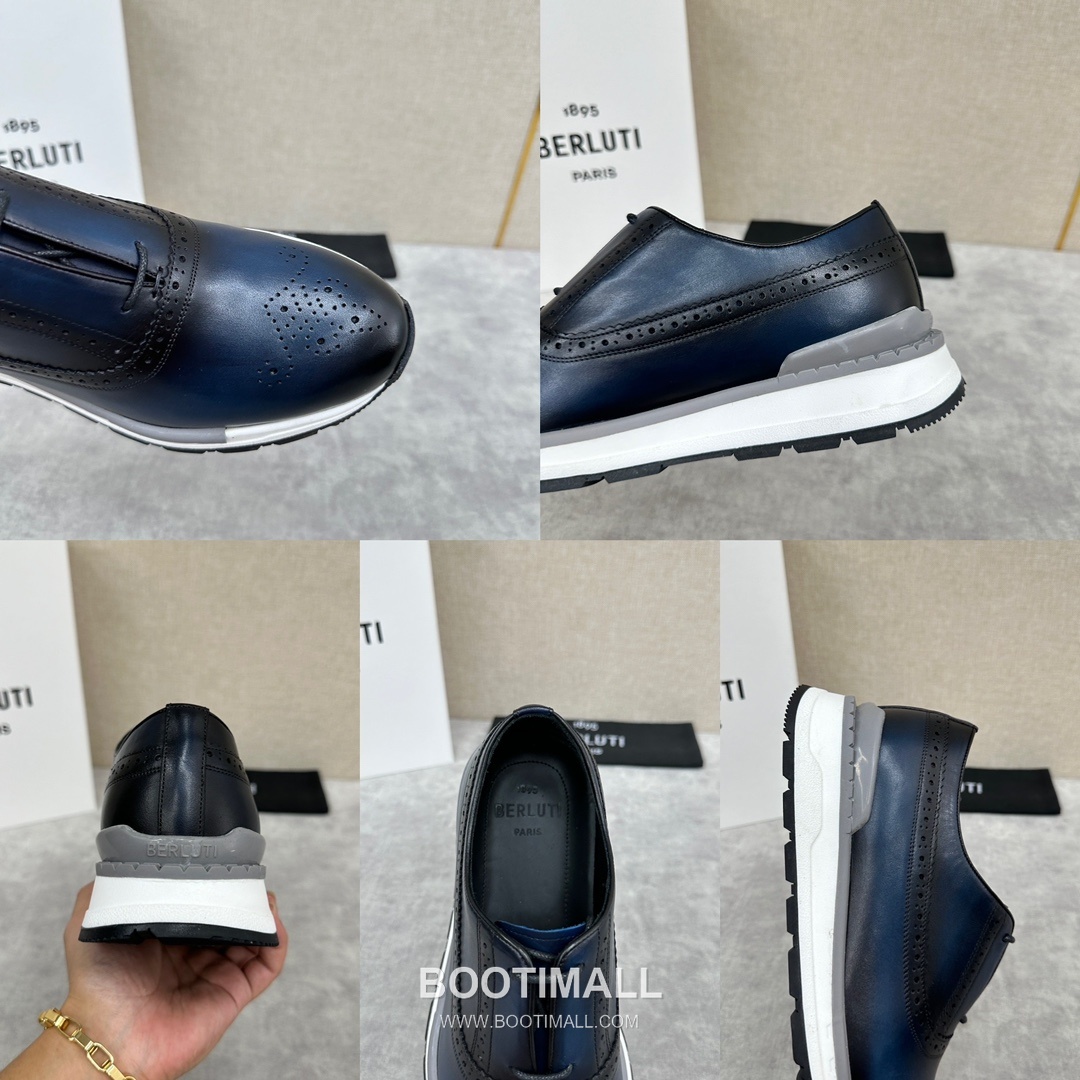 Berluti Fast Track Calfskin Leather Runner Sneakers with Scritto TPU Sole Detail 벨루티 패스트트랙 카프스킨 레더 러너 스니커즈 3.5cm 9