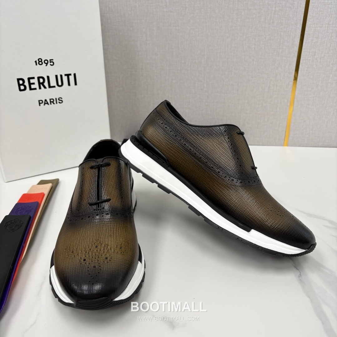 Berluti Fast Track Brogue Calfskin Leather Runner Sneakers with TPU Sole Detail 벨루티 패스트트랙 브로그 카프스킨 레더 러너 스니커즈 3.5cm 7