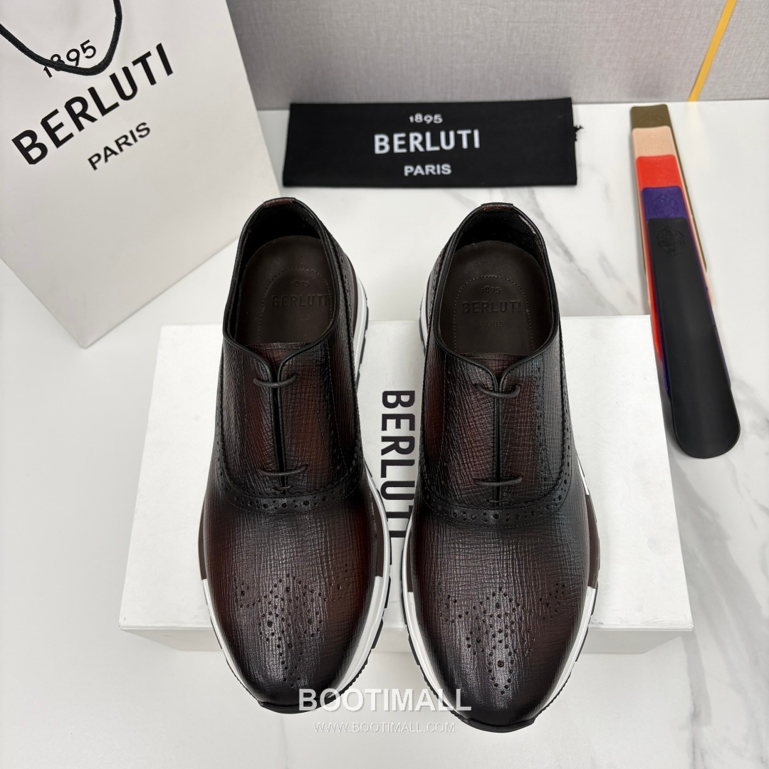 Berluti Fast Track Brogue Calfskin Leather Runner Sneakers with TPU Sole Detail 벨루티 패스트트랙 브로그 카프스킨 레더 러너 스니커즈 3.5cm 1