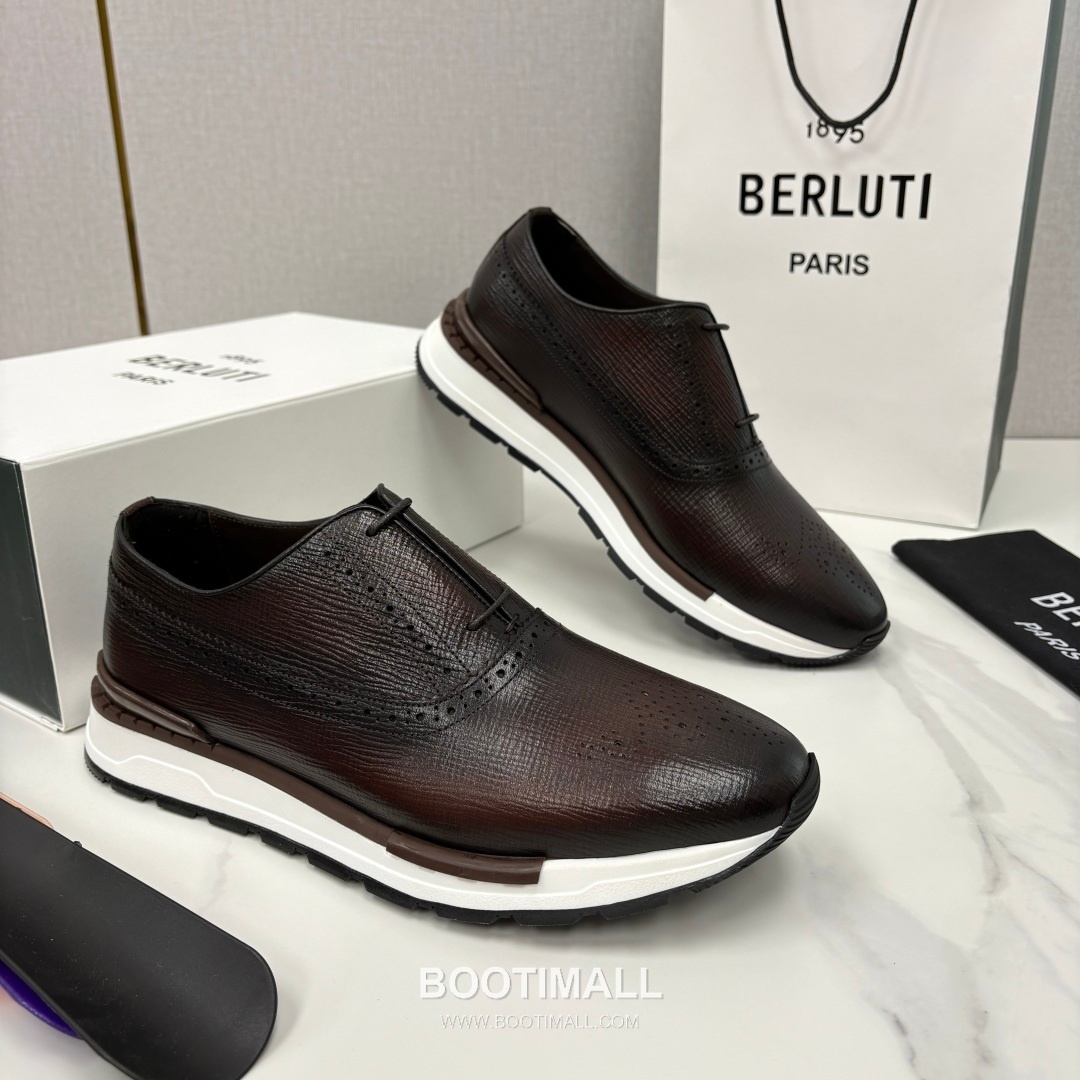 Berluti Fast Track Brogue Calfskin Leather Runner Sneakers with TPU Sole Detail 벨루티 패스트트랙 브로그 카프스킨 레더 러너 스니커즈 3.5cm 2