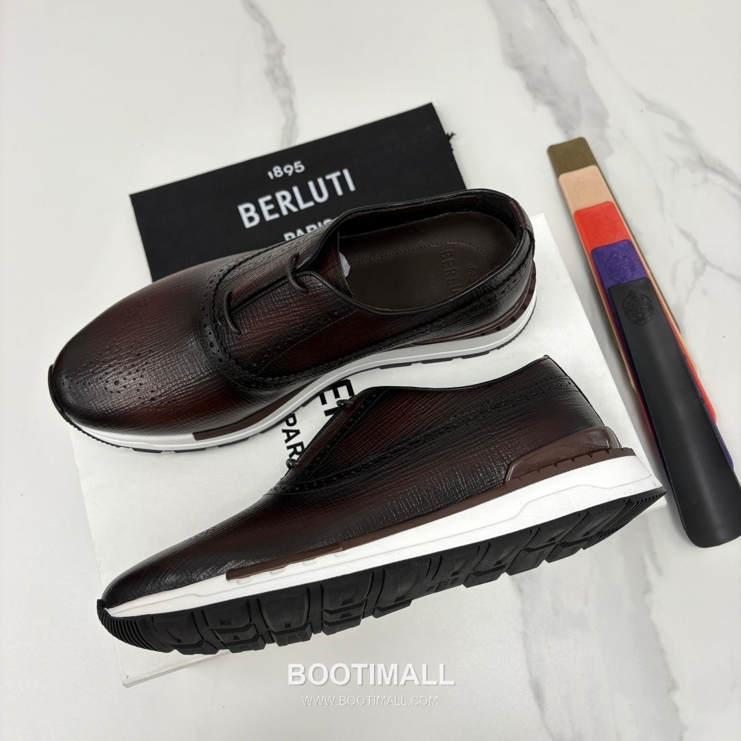 Berluti Fast Track Brogue Calfskin Leather Runner Sneakers with TPU Sole Detail 벨루티 패스트트랙 브로그 카프스킨 레더 러너 스니커즈 3.5cm 3