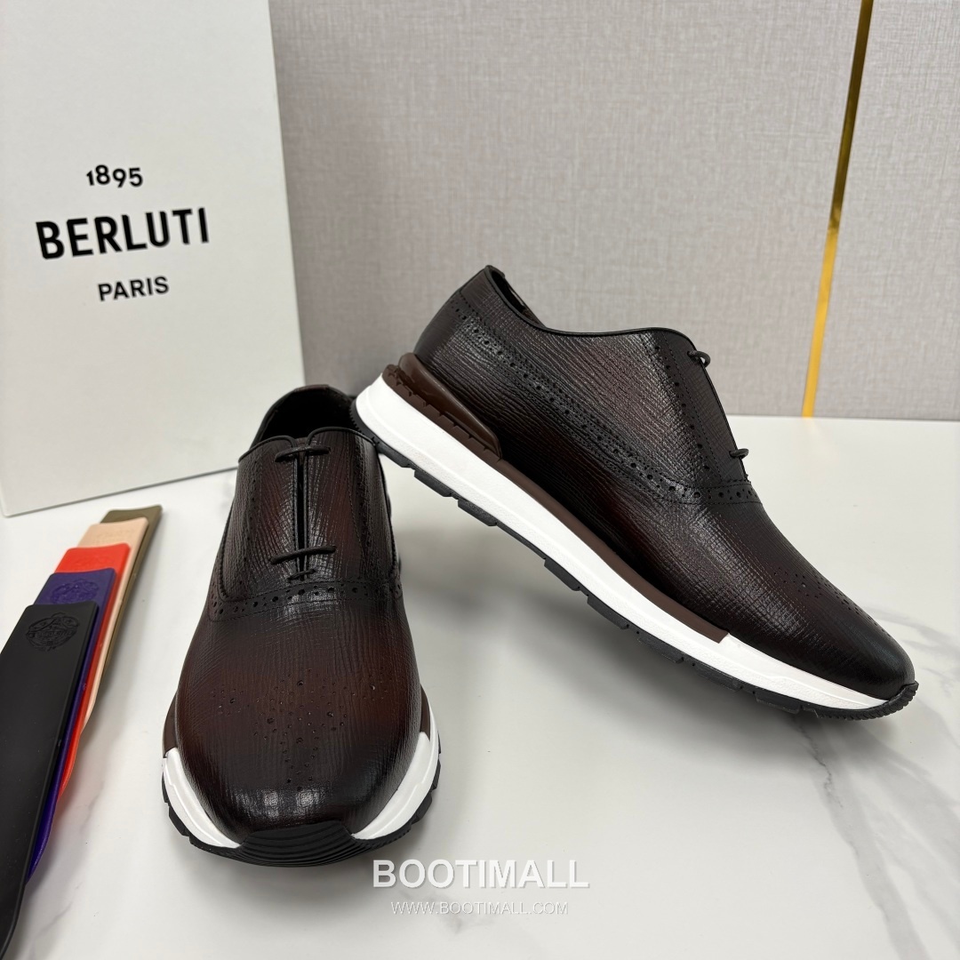 Berluti Fast Track Brogue Calfskin Leather Runner Sneakers with TPU Sole Detail 벨루티 패스트트랙 브로그 카프스킨 레더 러너 스니커즈 3.5cm 7