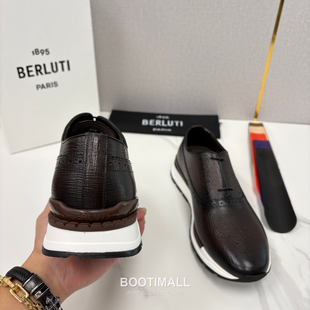 Berluti Fast Track Brogue Calfskin Leather Runner Sneakers with TPU Sole Detail 벨루티 패스트트랙 브로그 카프스킨 레더 러너 스니커즈 3.5cm 8
