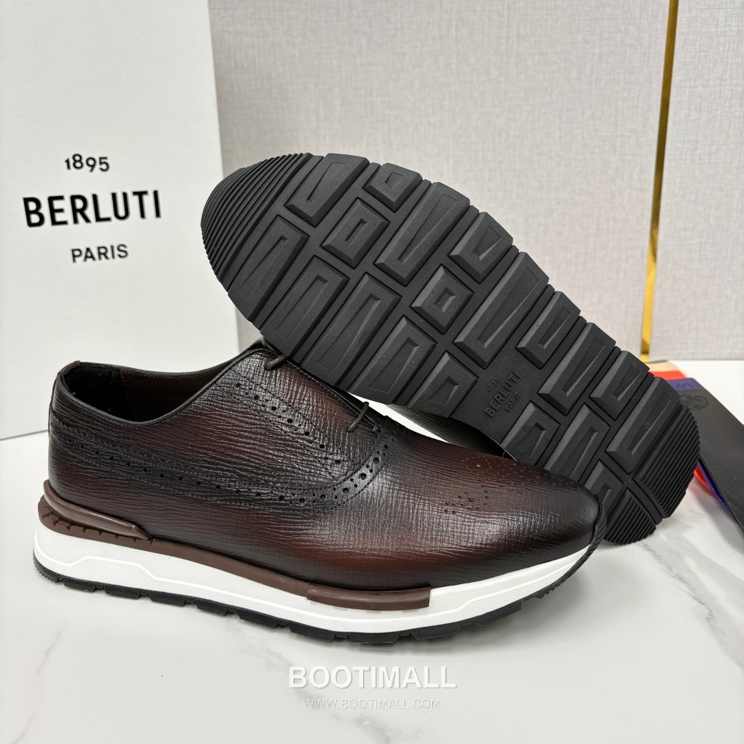 Berluti Fast Track Brogue Calfskin Leather Runner Sneakers with TPU Sole Detail 벨루티 패스트트랙 브로그 카프스킨 레더 러너 스니커즈 3.5cm 9