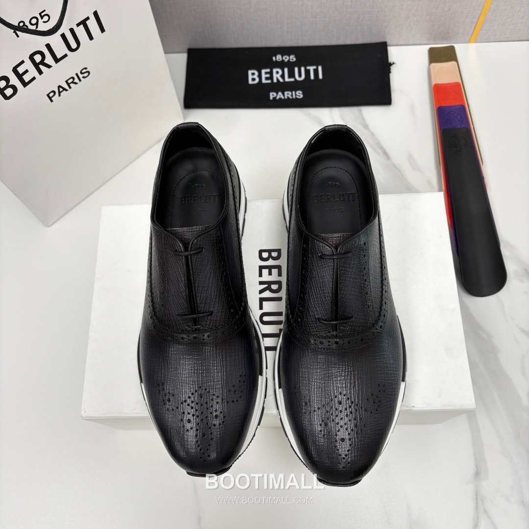 Berluti Fast Track Brogue Calfskin Leather Runner Sneakers with TPU Sole Detail 벨루티 패스트트랙 브로그 카프스킨 레더 러너 스니커즈 3.5cm 1