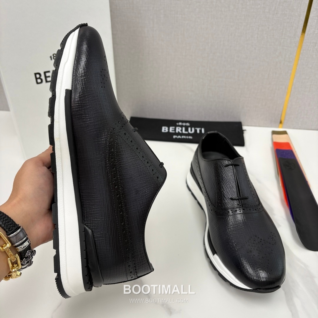Berluti Fast Track Brogue Calfskin Leather Runner Sneakers with TPU Sole Detail 벨루티 패스트트랙 브로그 카프스킨 레더 러너 스니커즈 3.5cm 6