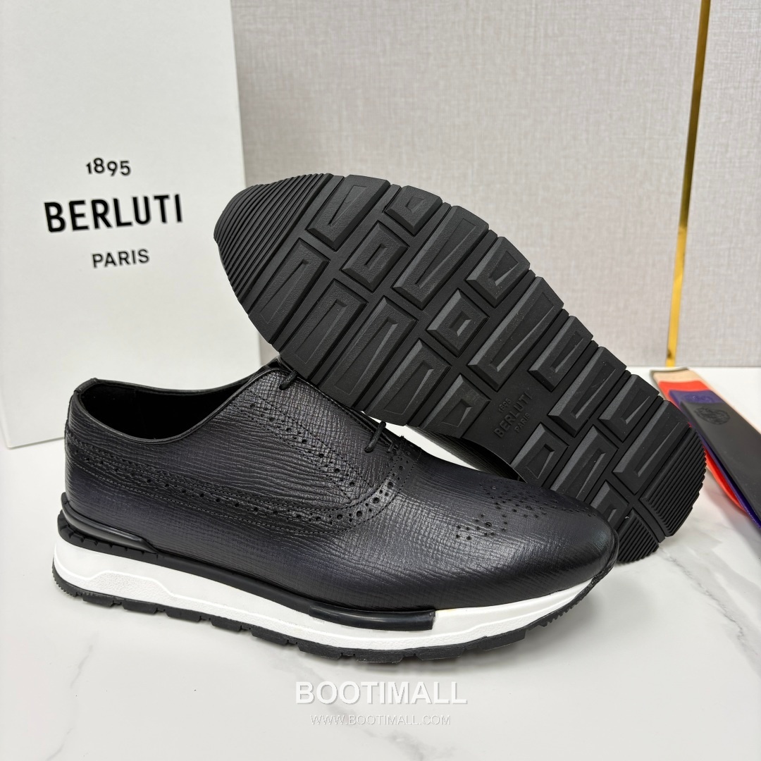 Berluti Fast Track Brogue Calfskin Leather Runner Sneakers with TPU Sole Detail 벨루티 패스트트랙 브로그 카프스킨 레더 러너 스니커즈 3.5cm 9
