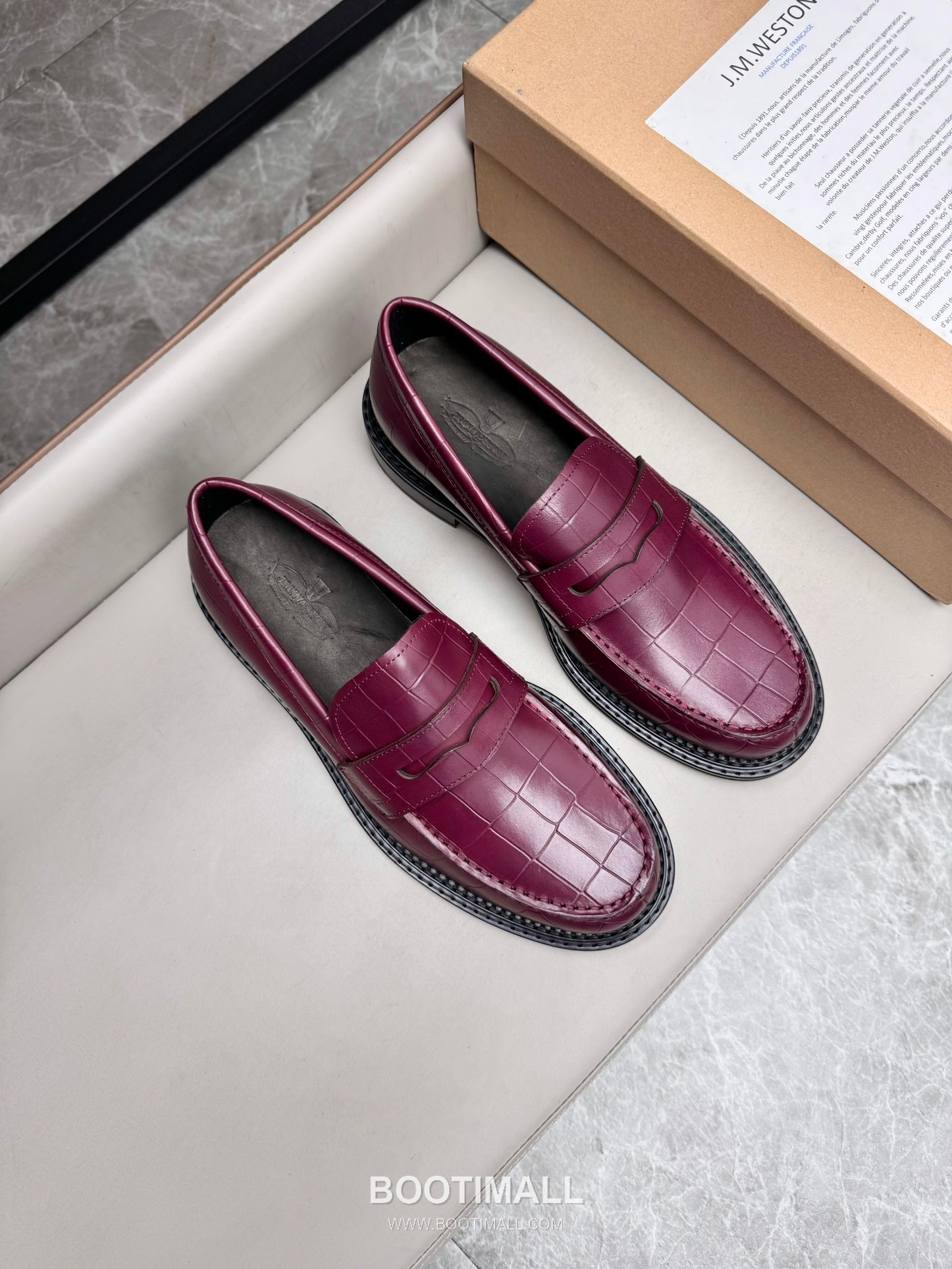 J.M.Weston Classic Calfskin Leather Lace-Up Dress Shoes with Smooth Upper Detail 제이엠웨스턴 클래식 카프스킨 레더 레이스업 드레스 슈즈 2.5cm 1