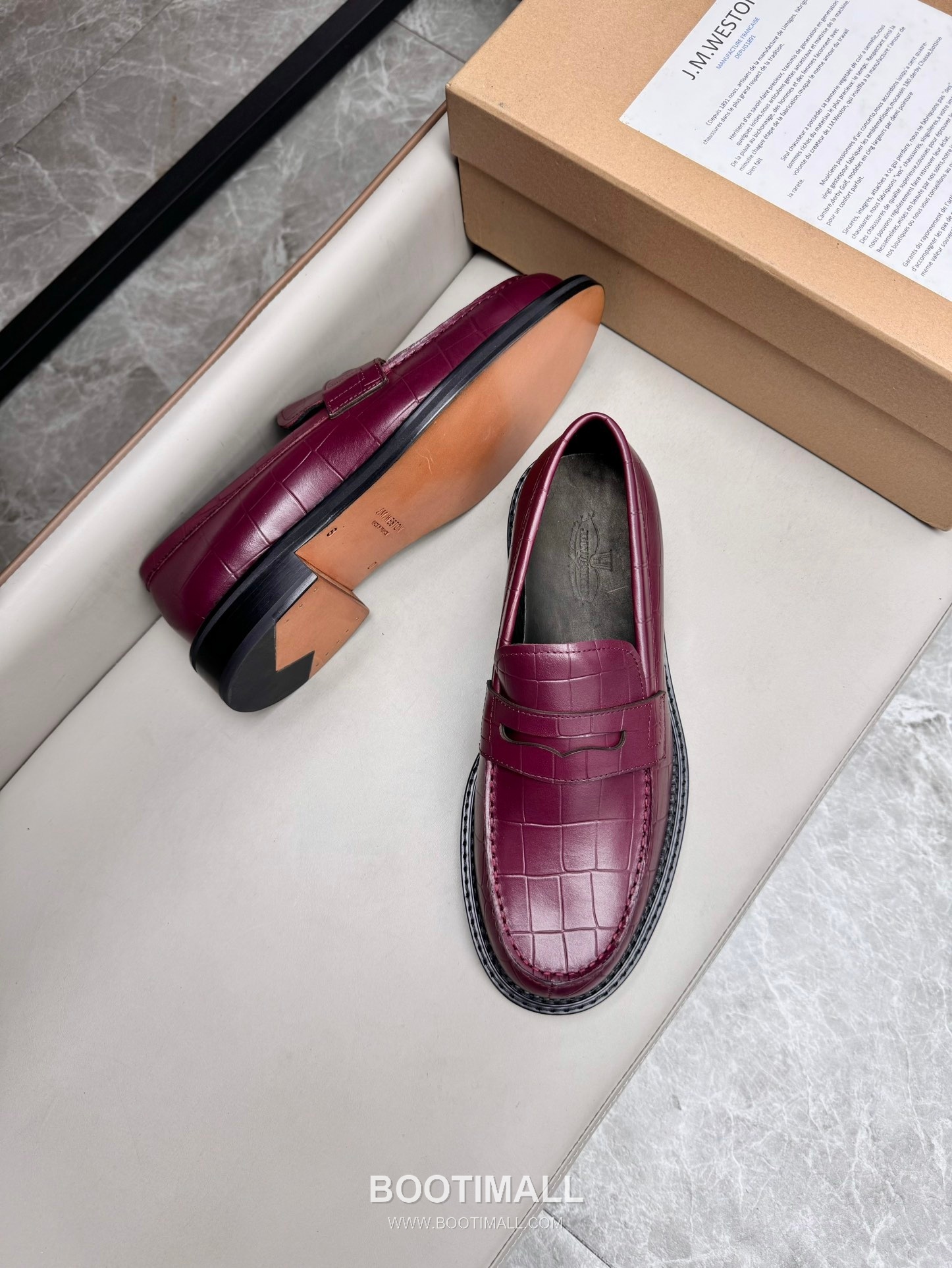 J.M.Weston Classic Calfskin Leather Lace-Up Dress Shoes with Smooth Upper Detail 제이엠웨스턴 클래식 카프스킨 레더 레이스업 드레스 슈즈 2.5cm 3