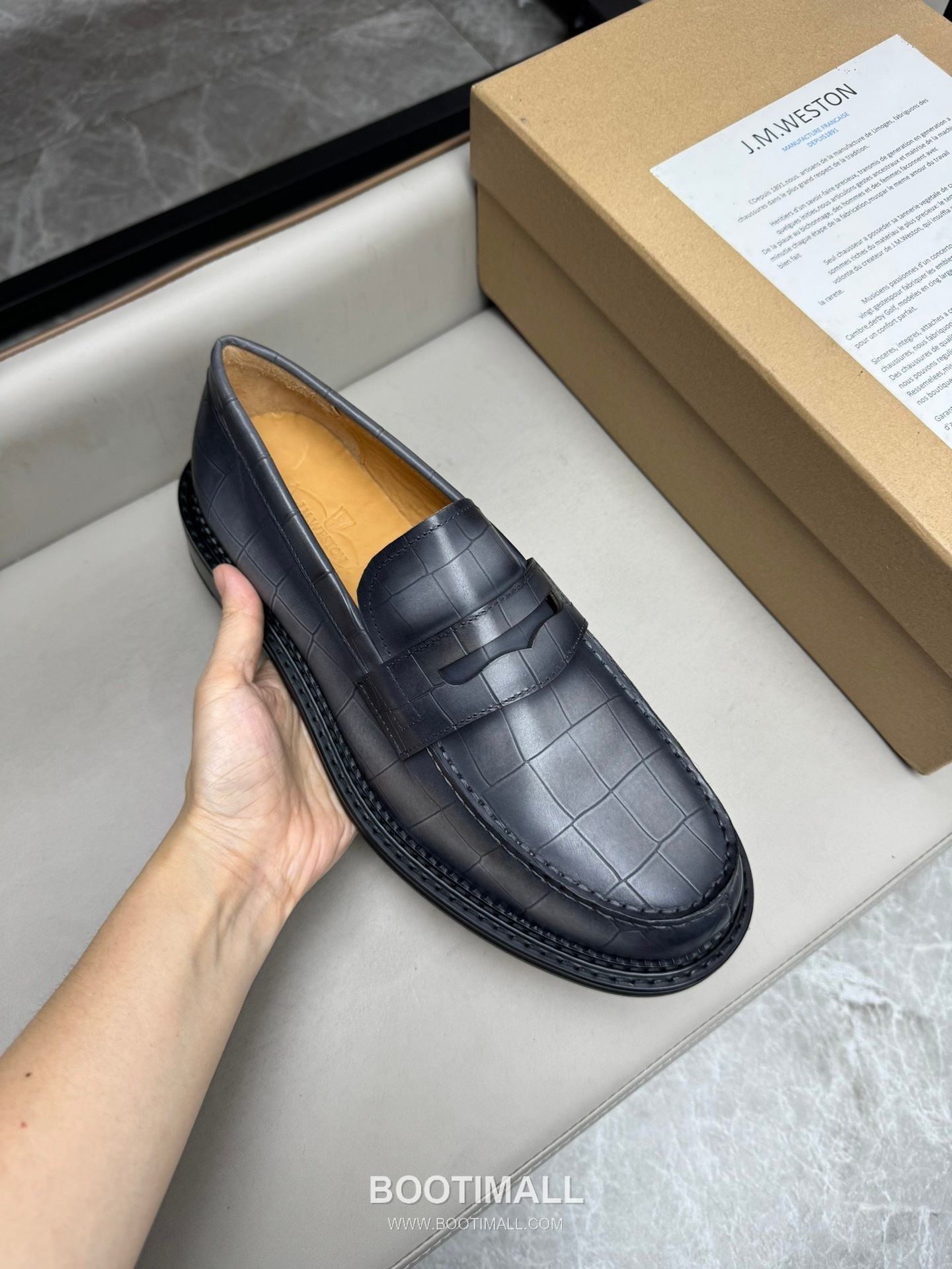 J.M.Weston Classic Calfskin Leather Lace-Up Dress Shoes with Smooth Upper Detail 제이엠웨스턴 클래식 카프스킨 레더 레이스업 드레스 슈즈 2.5cm 7