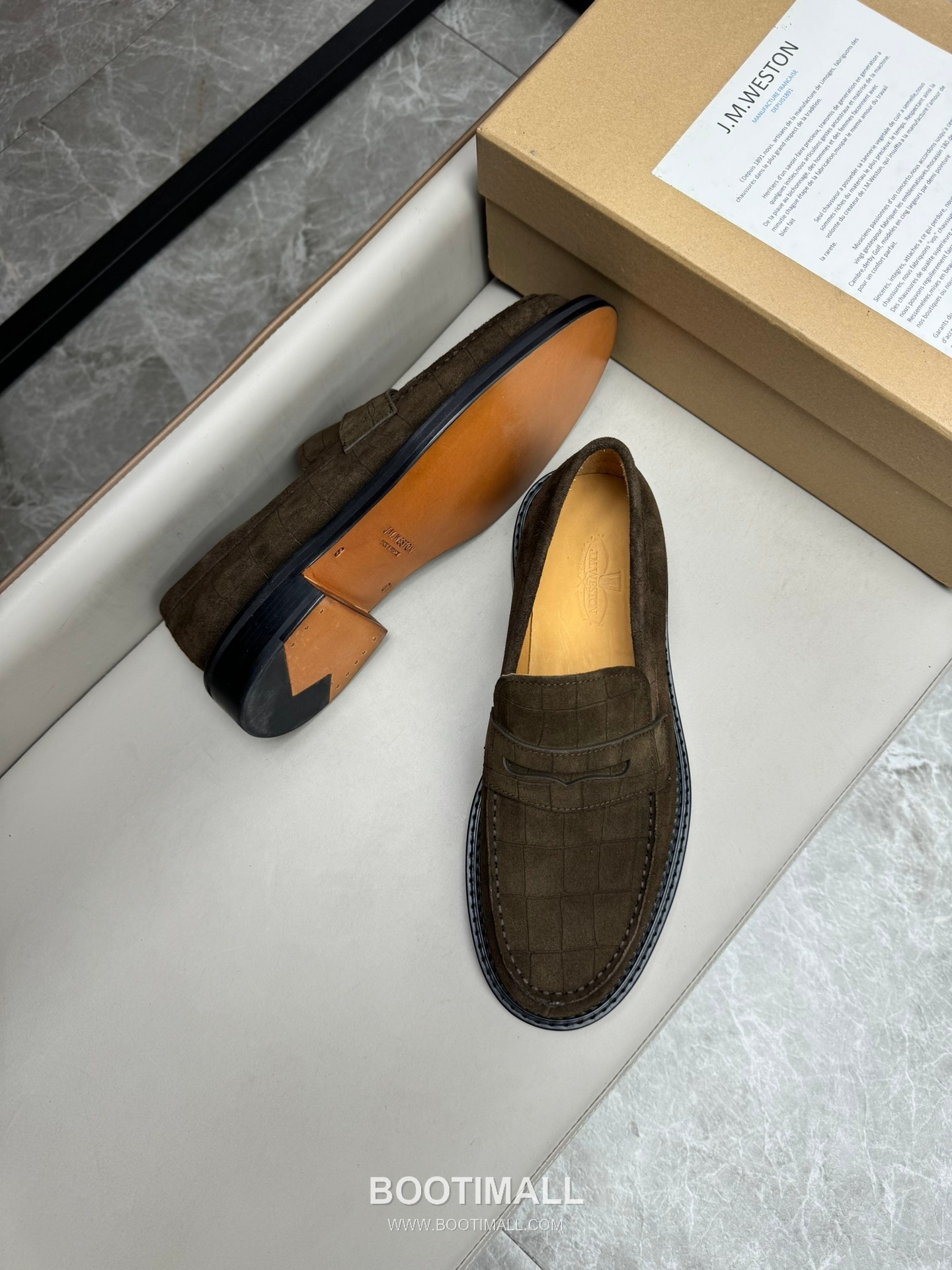 J.M.Weston Classic Calfskin Leather Lace-Up Dress Shoes with Minimal Seam Detail 제이엠웨스턴 클래식 카프스킨 레더 레이스업 드레스 슈즈 2.5cm 3