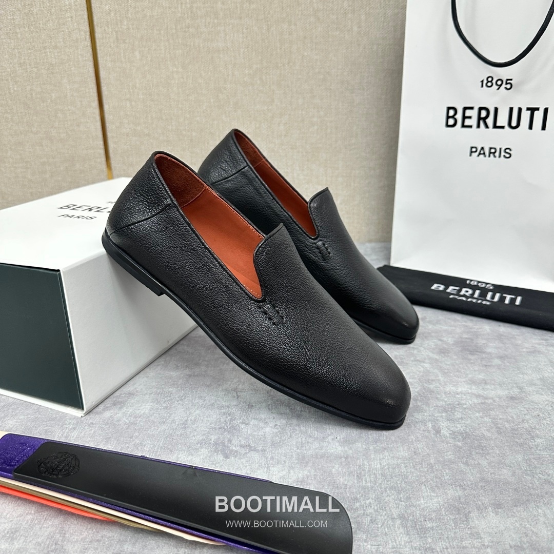 Berluti Escale Goatskin Leather Convertible Mule Loafer Shoes with Scritto Rubber Heel Detail 벨루티 에스칼레 고트스킨 레더 컨버터블 뮬 로퍼 슈즈 2.5cm 2