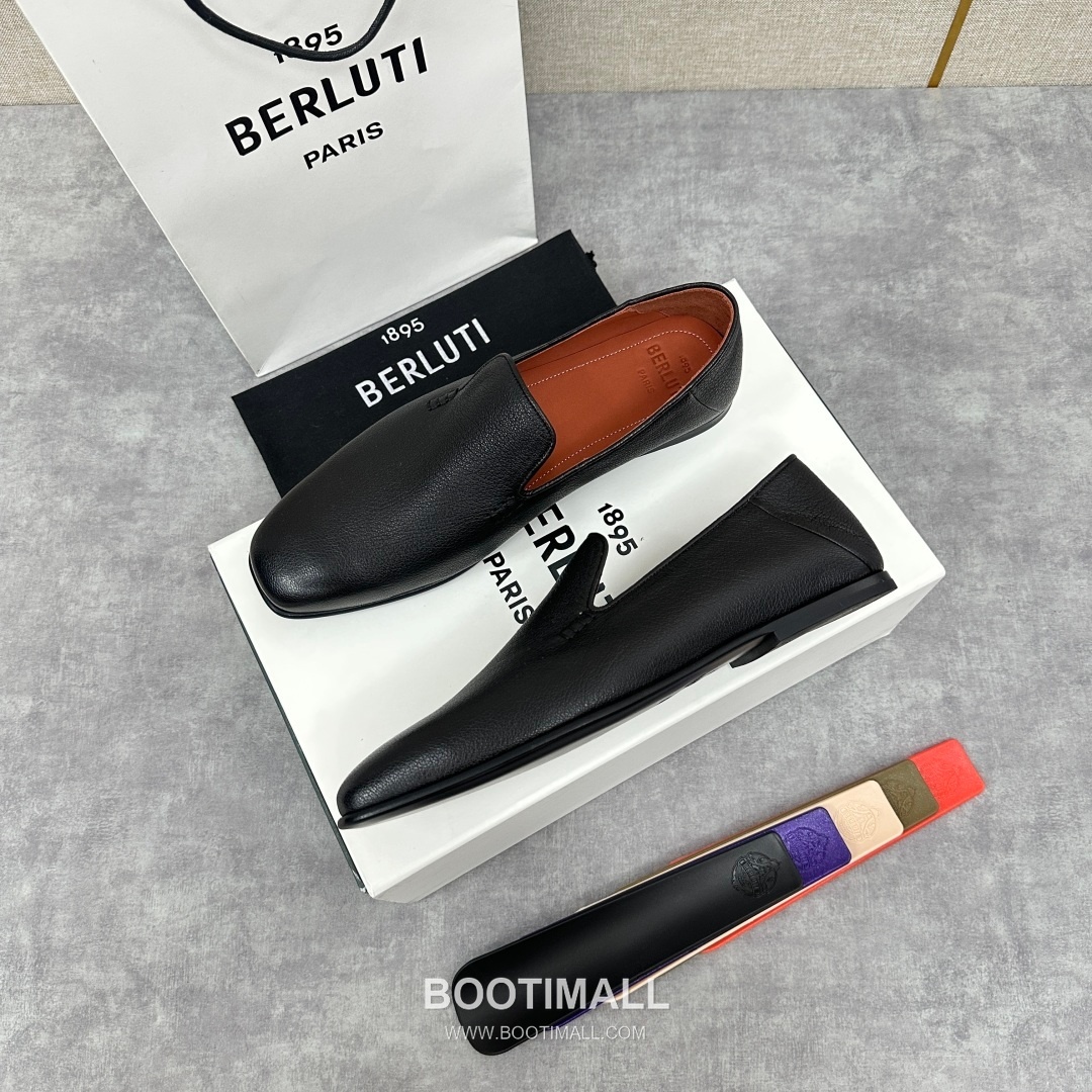 Berluti Escale Goatskin Leather Convertible Mule Loafer Shoes with Scritto Rubber Heel Detail 벨루티 에스칼레 고트스킨 레더 컨버터블 뮬 로퍼 슈즈 2.5cm 3