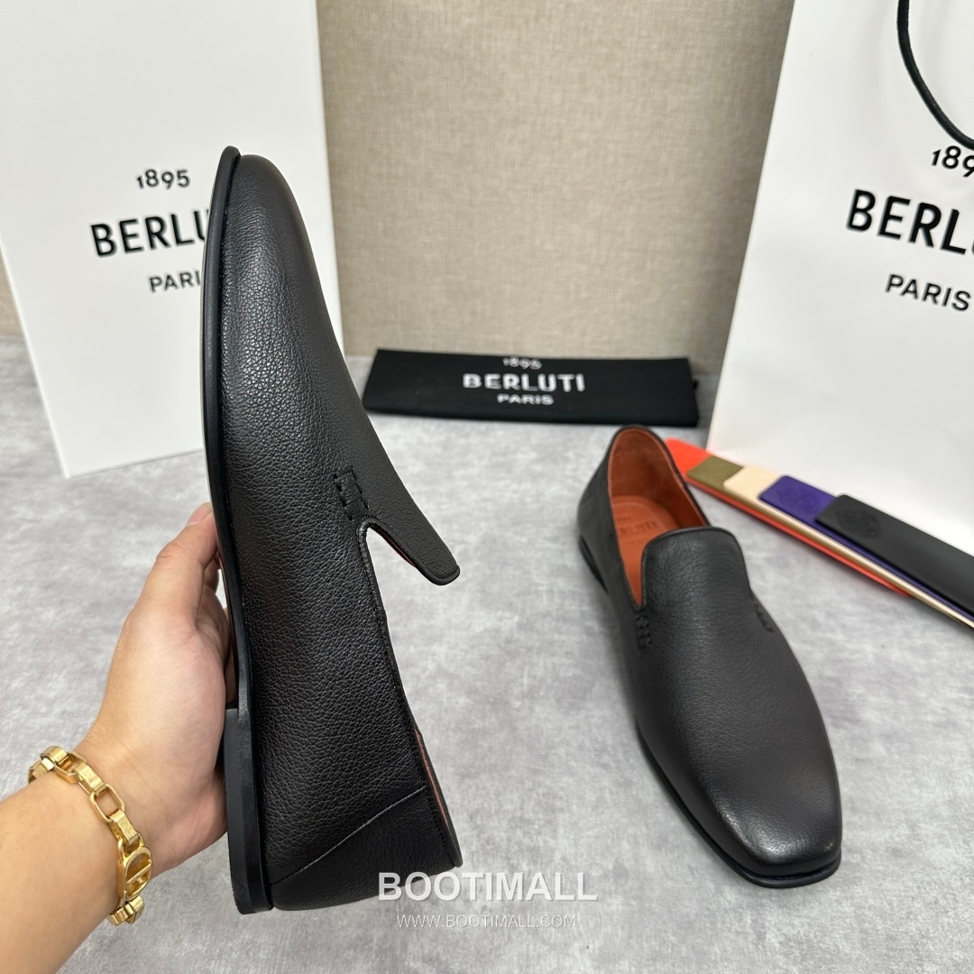 Berluti Escale Goatskin Leather Convertible Mule Loafer Shoes with Scritto Rubber Heel Detail 벨루티 에스칼레 고트스킨 레더 컨버터블 뮬 로퍼 슈즈 2.5cm 6