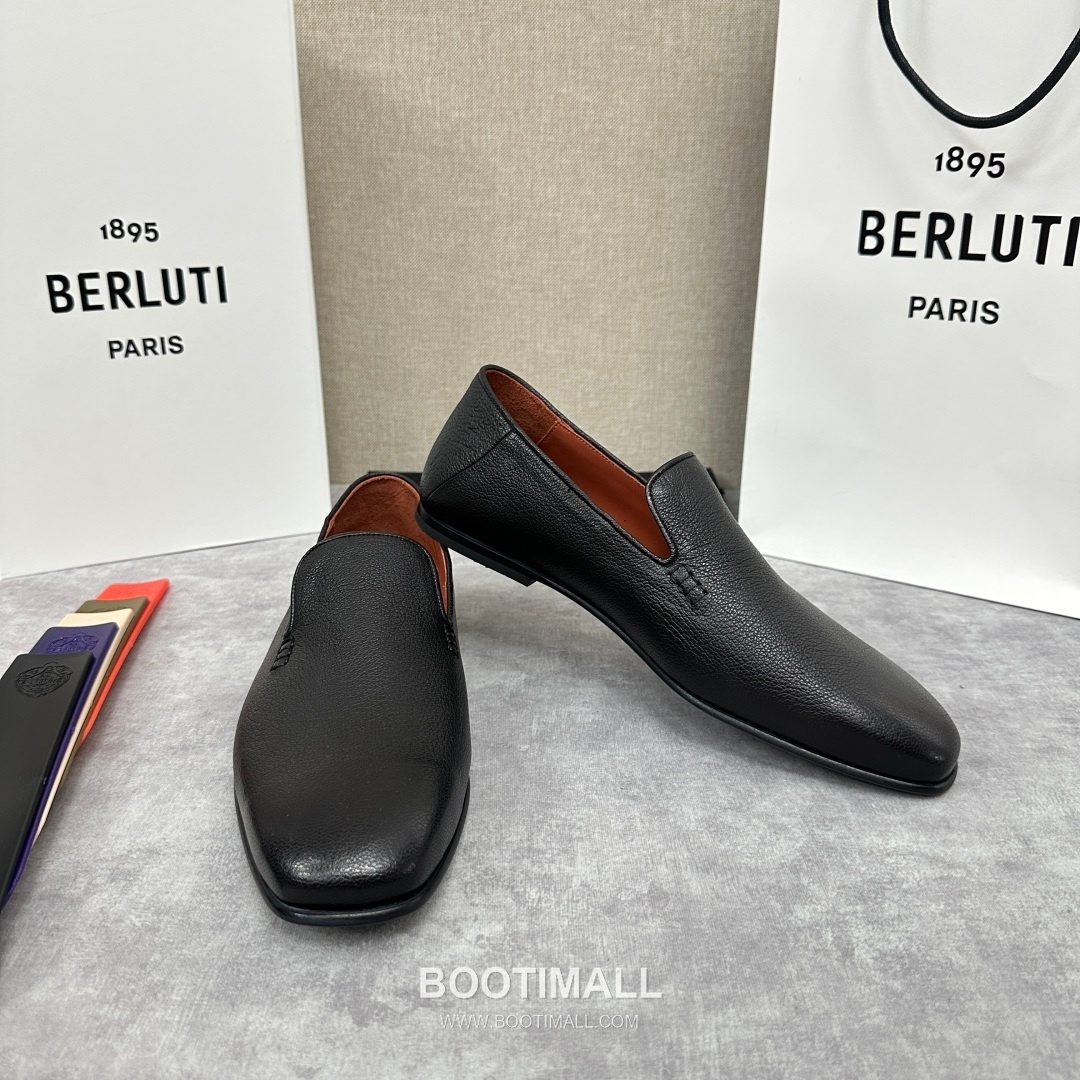 Berluti Escale Goatskin Leather Convertible Mule Loafer Shoes with Scritto Rubber Heel Detail 벨루티 에스칼레 고트스킨 레더 컨버터블 뮬 로퍼 슈즈 2.5cm 7