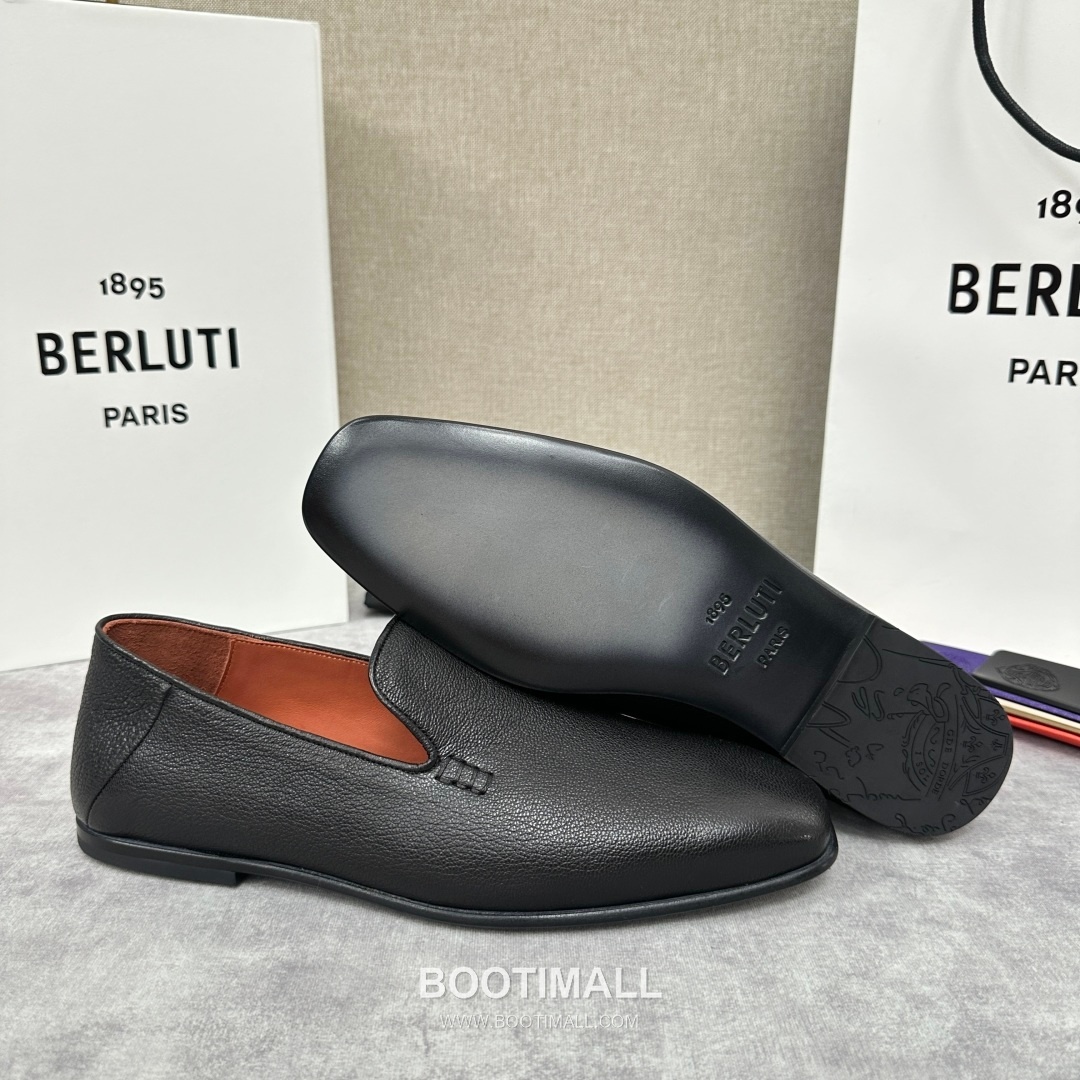 Berluti Escale Goatskin Leather Convertible Mule Loafer Shoes with Scritto Rubber Heel Detail 벨루티 에스칼레 고트스킨 레더 컨버터블 뮬 로퍼 슈즈 2.5cm 8