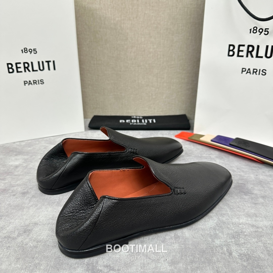 Berluti Escale Goatskin Leather Convertible Mule Loafer Shoes with Scritto Rubber Heel Detail 벨루티 에스칼레 고트스킨 레더 컨버터블 뮬 로퍼 슈즈 2.5cm 9