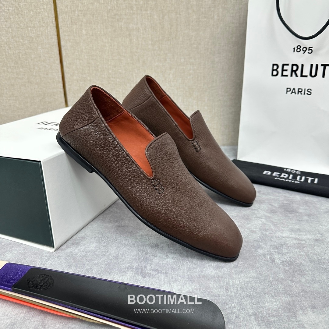 Berluti Escale Goatskin Leather Convertible Mule Loafer Shoes with Scritto Rubber Heel Detail 벨루티 에스칼레 고트스킨 레더 컨버터블 뮬 로퍼 슈즈 2.5cm 2