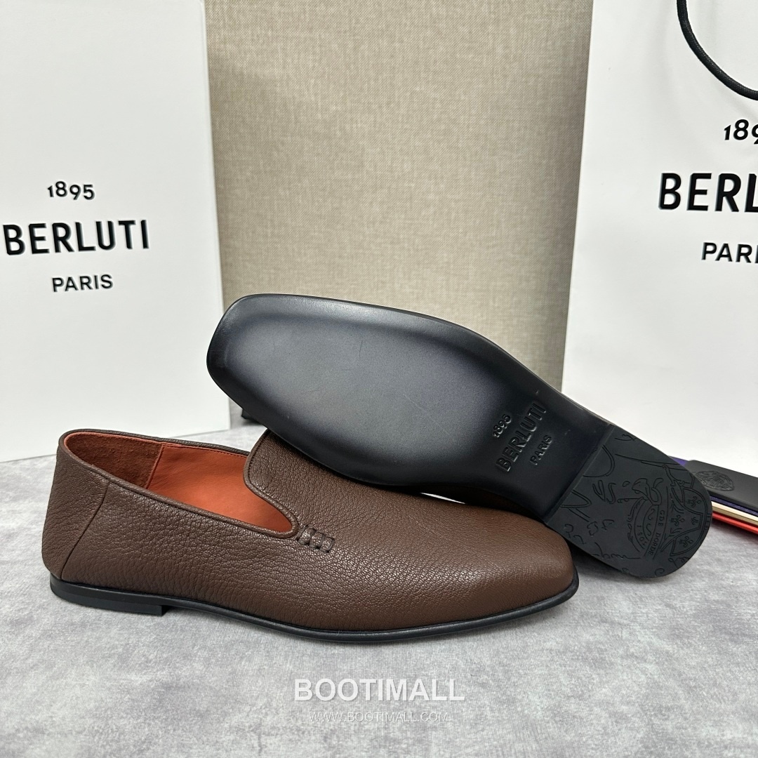 Berluti Escale Goatskin Leather Convertible Mule Loafer Shoes with Scritto Rubber Heel Detail 벨루티 에스칼레 고트스킨 레더 컨버터블 뮬 로퍼 슈즈 2.5cm 8