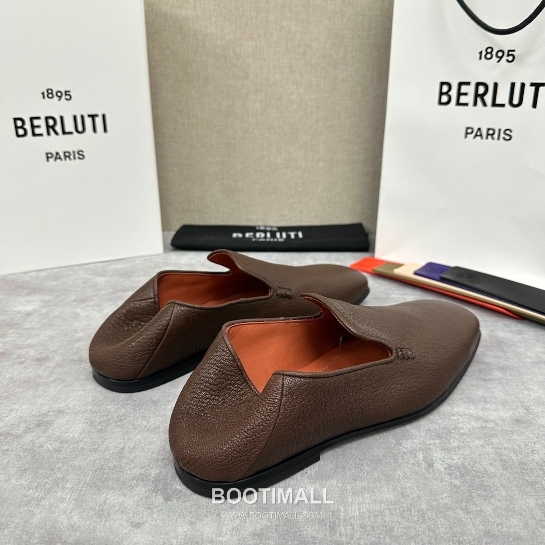 Berluti Escale Goatskin Leather Convertible Mule Loafer Shoes with Scritto Rubber Heel Detail 벨루티 에스칼레 고트스킨 레더 컨버터블 뮬 로퍼 슈즈 2.5cm 9