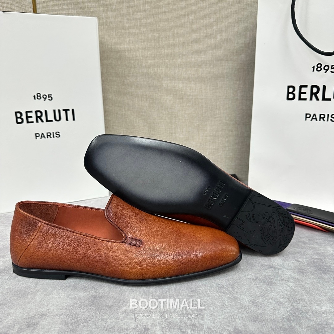 Berluti Escale Goatskin Leather Convertible Mule Loafer Shoes with Scritto Rubber Heel Detail 벨루티 에스칼레 고트스킨 레더 컨버터블 뮬 로퍼 슈즈 2.5cm 8