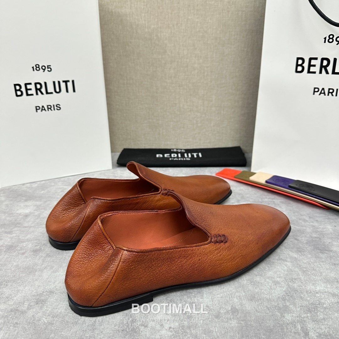 Berluti Escale Goatskin Leather Convertible Mule Loafer Shoes with Scritto Rubber Heel Detail 벨루티 에스칼레 고트스킨 레더 컨버터블 뮬 로퍼 슈즈 2.5cm 9