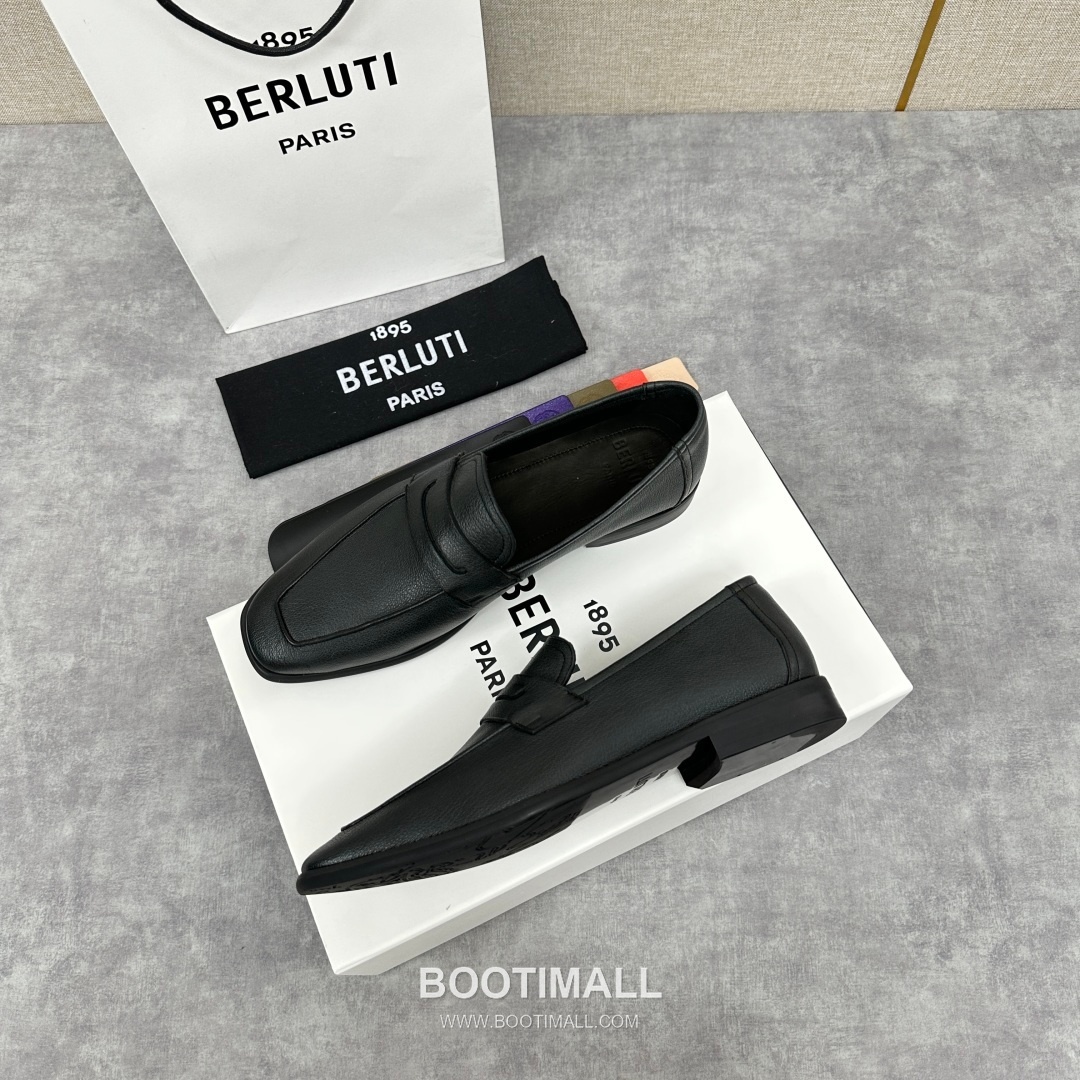Berluti Lorenzo Goatskin Leather Loafer Shoes with Scritto Rubber Sole Detail 벨루티 로렌조 고트스킨 레더 로퍼 슈즈 2.5cm 3