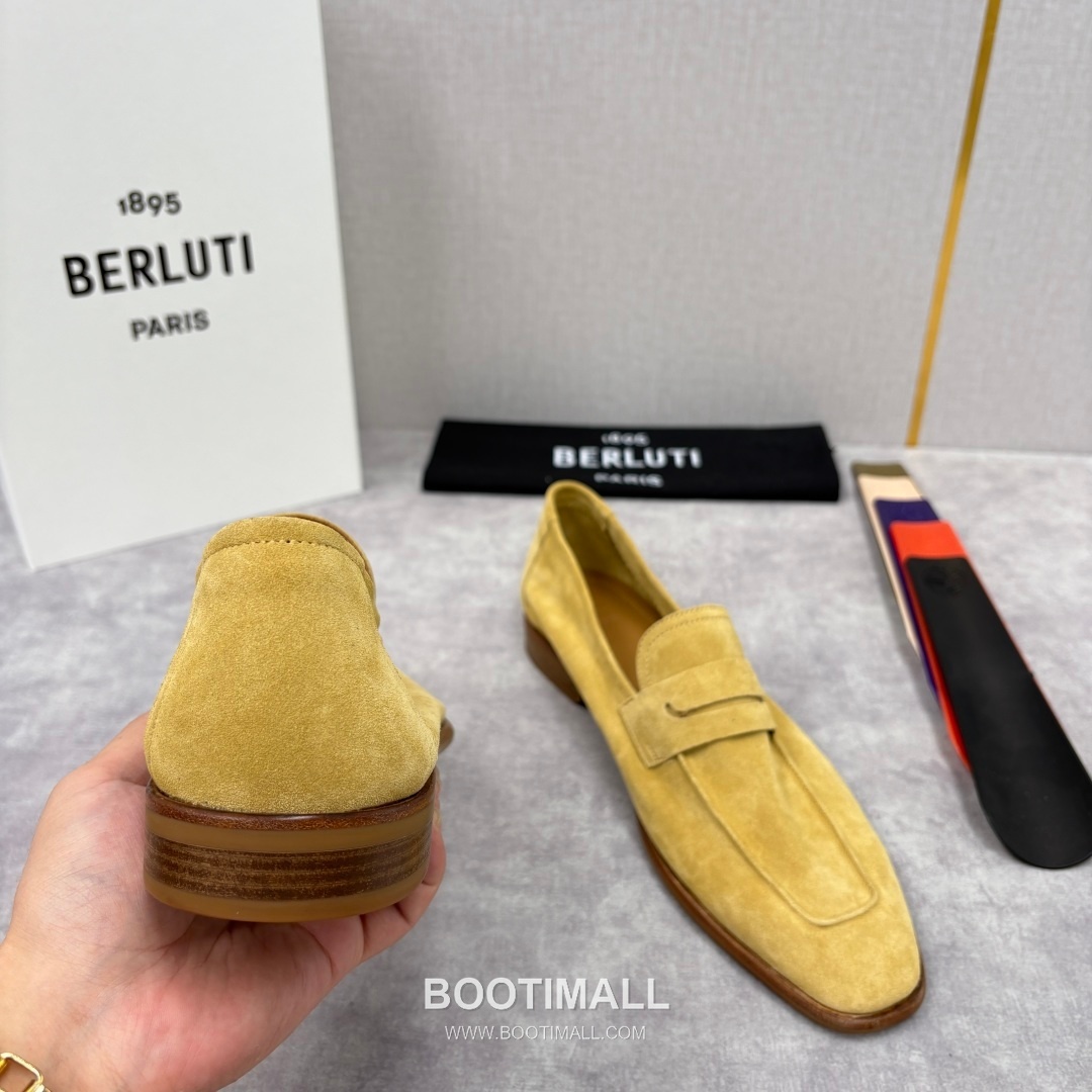 Berluti Lorenzo Suede Calfskin Leather Loafer Shoes with Scritto Rubber Sole Detail 벨루티 로렌조 스웨이드 카프스킨 레더 로퍼 슈즈 2.5cm 8