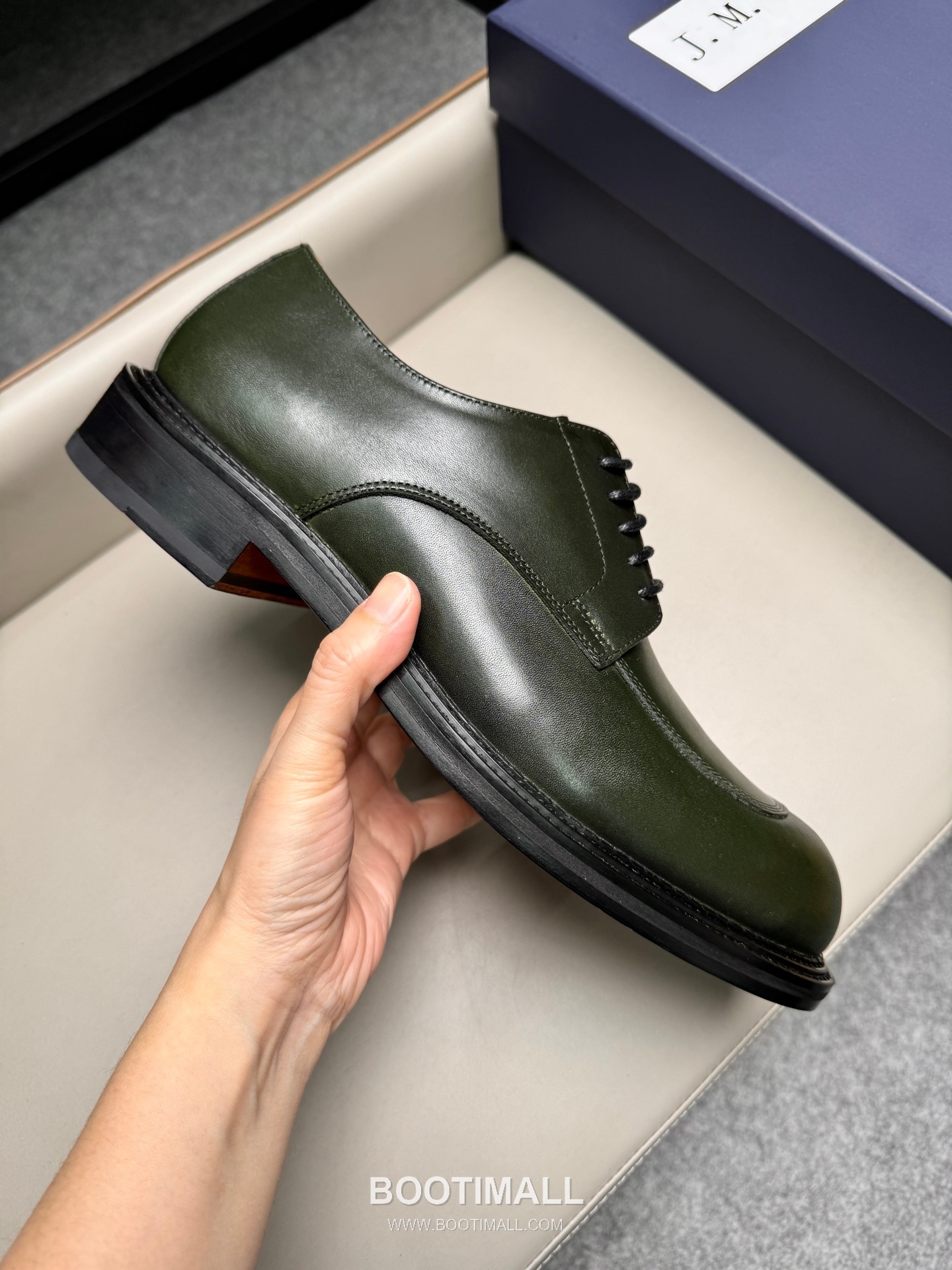 J.M.Weston Classic Calfskin Leather Lace-Up Dress Shoes with Leather Sole Detail 제이엠웨스턴 클래식 카프스킨 레더 레이스업 드레스 슈즈 2.5cm 6